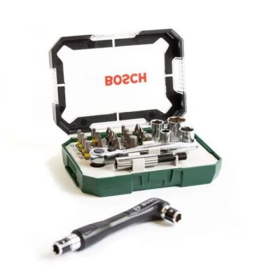 Bosch 2607017393 - 26 dílná sada s ráčnou + EXTRA...